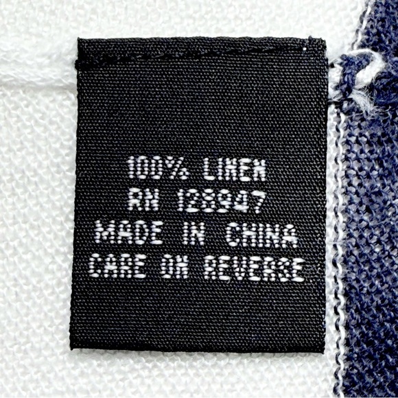 Nili Lotan Striped Linen Top in Navy / White - Picture 4 of 8